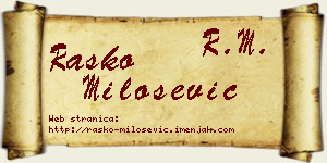 Raško Milošević vizit kartica
